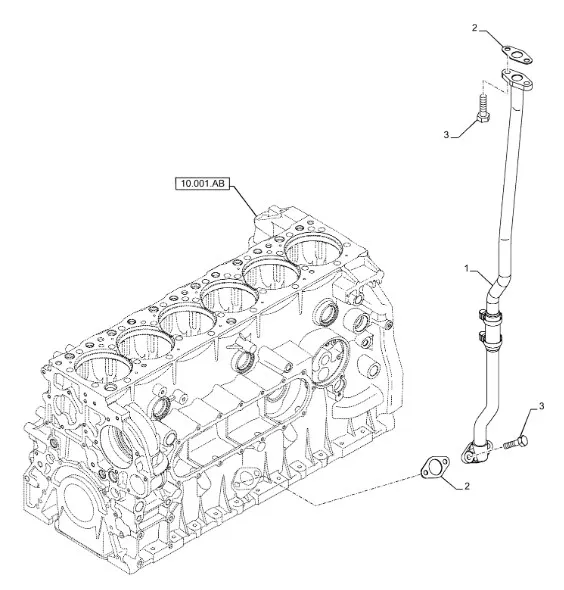 504385687 - Трубка слива масл. смазки турбокомпр. ДВС Cursor9T T8.390/Mg.