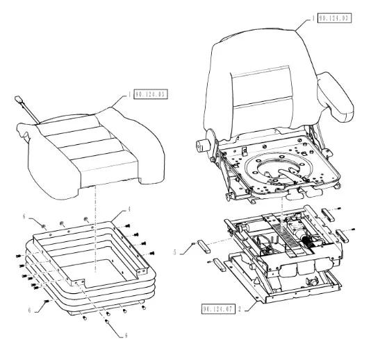 333659A1 - Набор клипс крепл. гофры подв. сид. опер. TGT8./Mg.